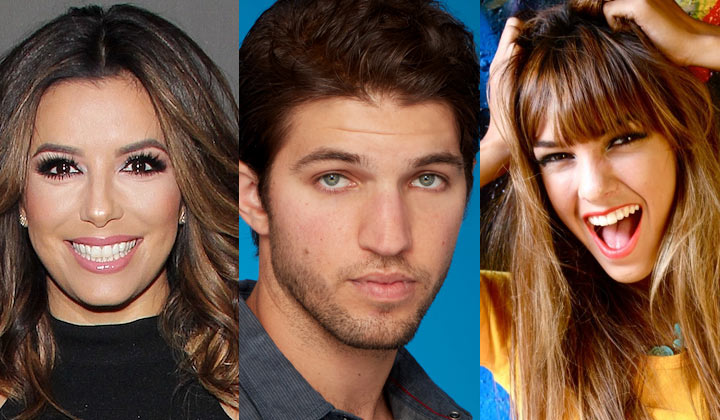 Photos of Bryan Craig, Eva Longoria, and Denyse Tontz, stars of Grand Hotel